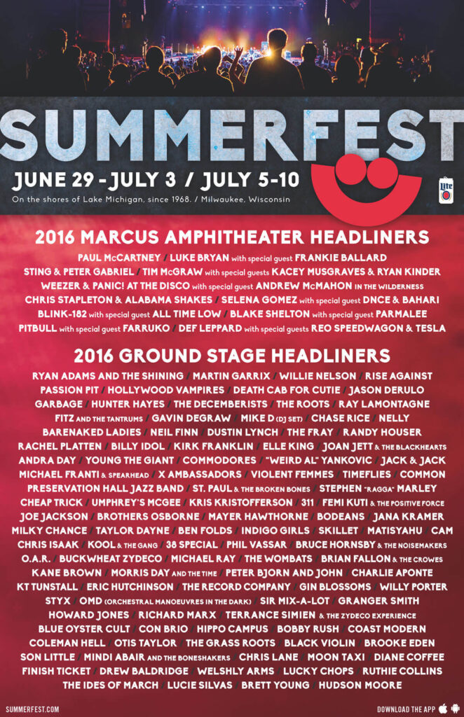 2016-summerfest lineup